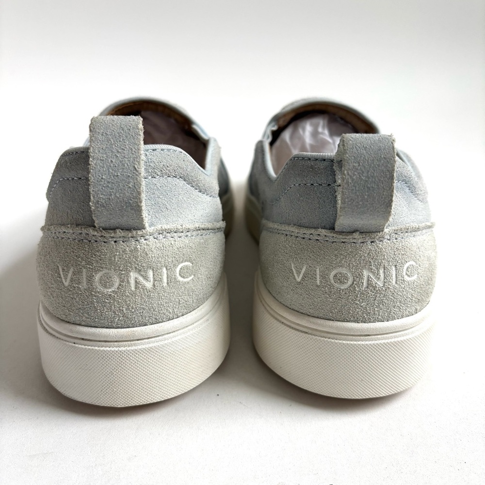 Vionic Kimmie Perf Perforated Suede Slip On Sneaker Blue Gray Size 7 - Picture 8 of 17